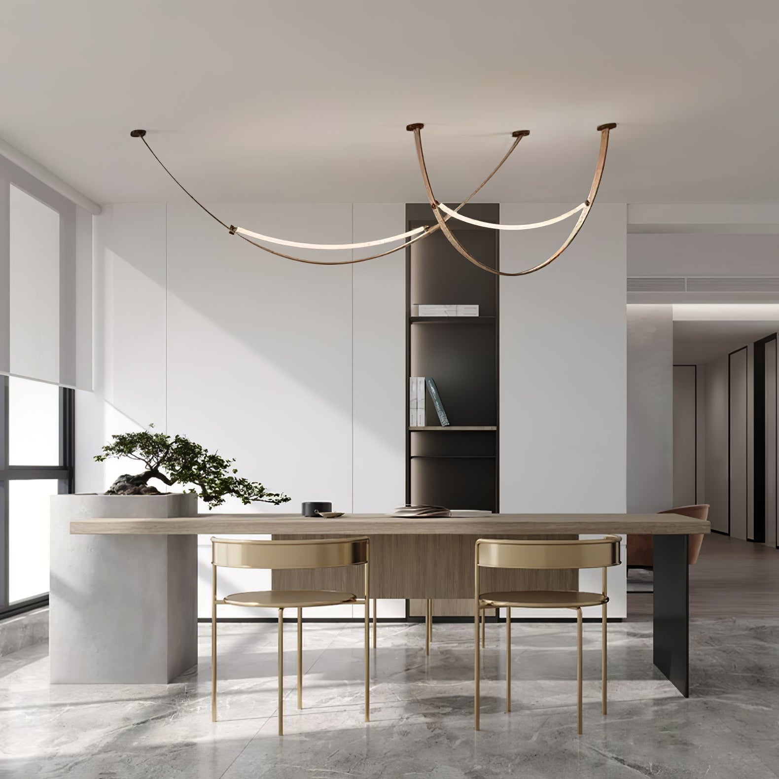 Dixu Pendant Lamp Leather LED Belt-Neutral Decor
