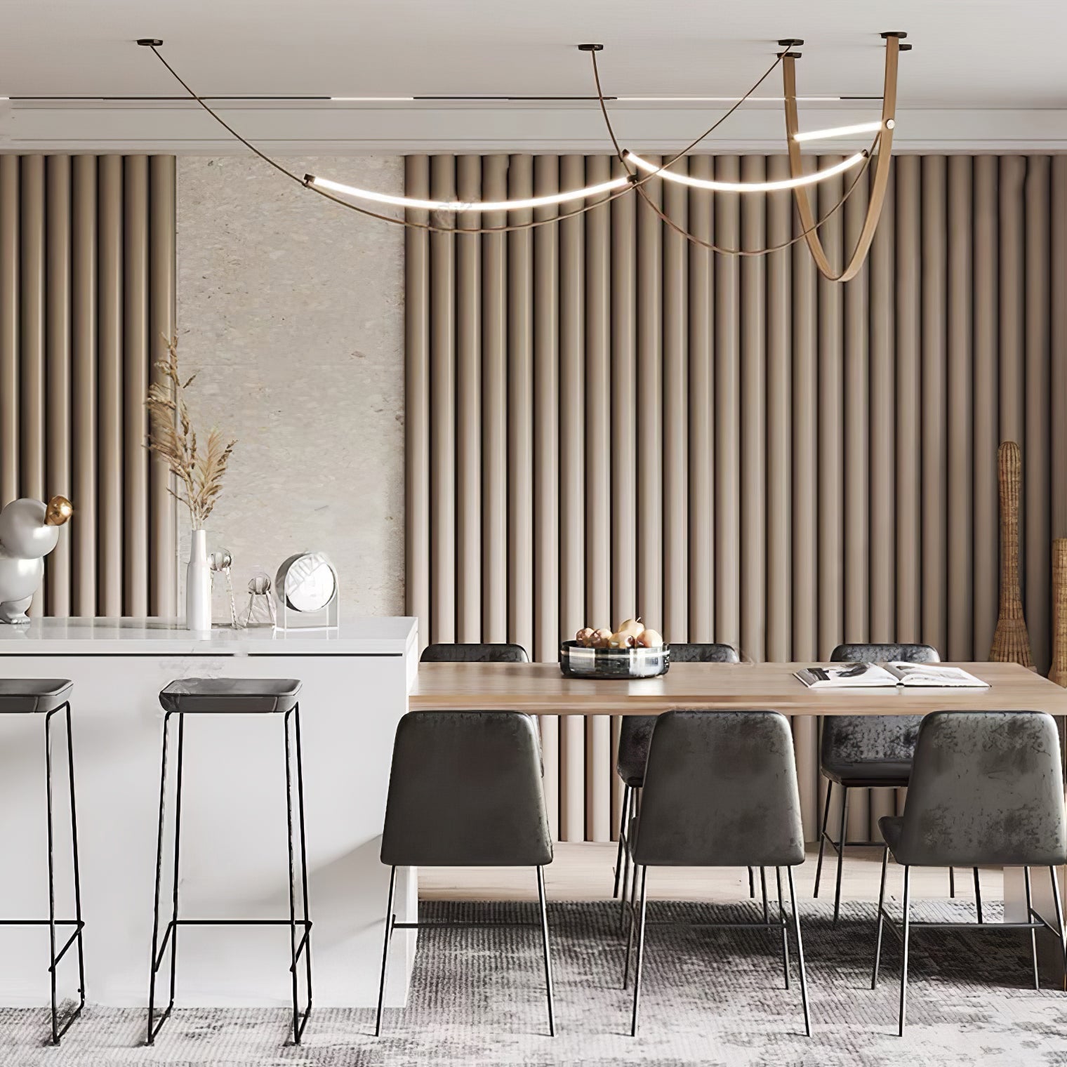 Dixu Pendant Lamp Leather LED Belt-Neutral Decor