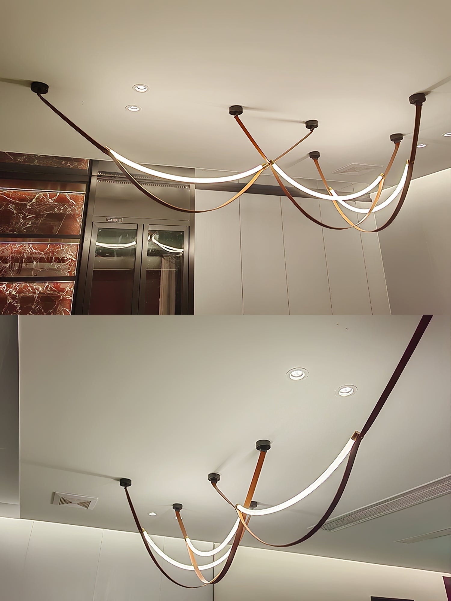 Dixu Pendant Lamp Leather LED Belt-Neutral Decor