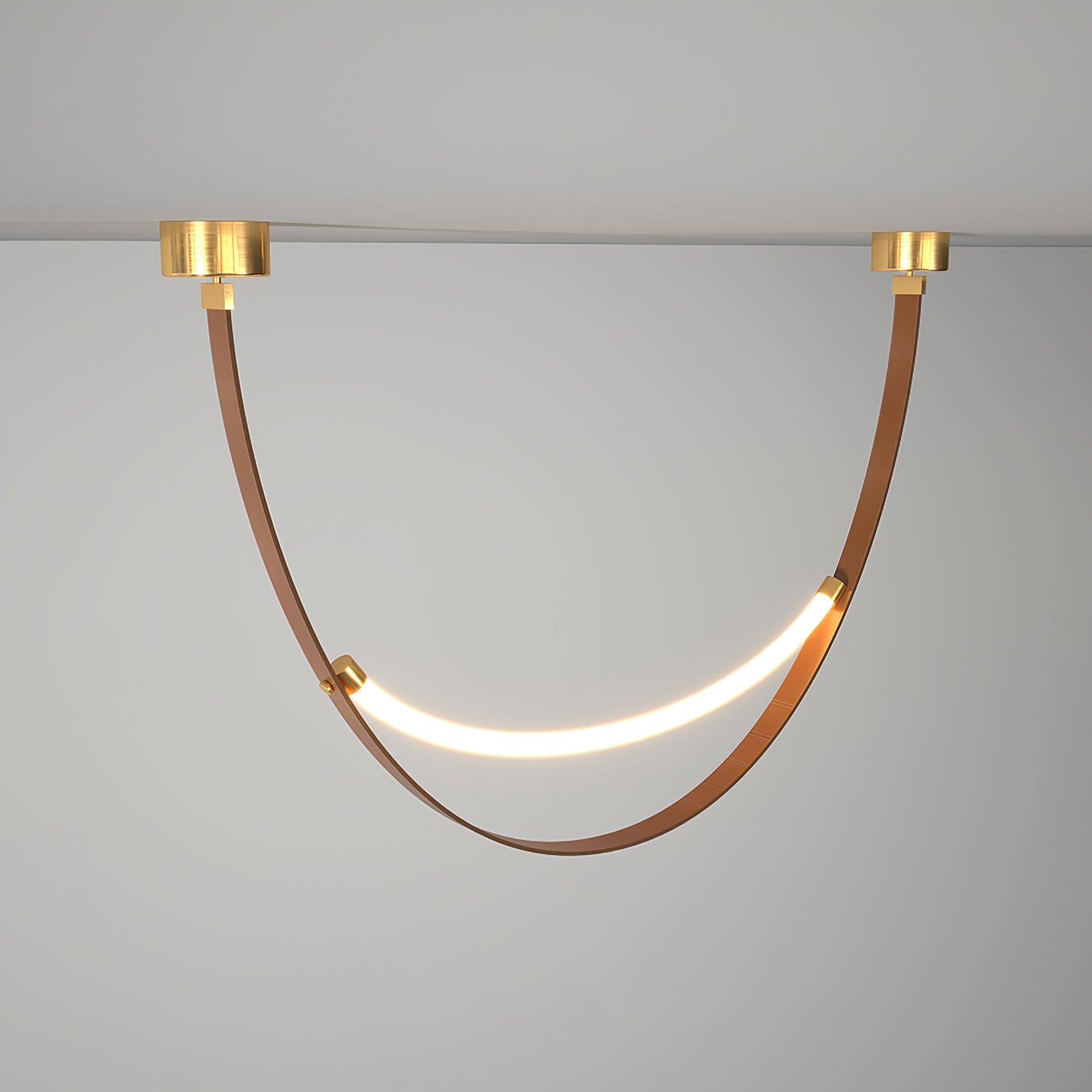 Dixu Pendant Lamp Leather LED Belt-Neutral Decor