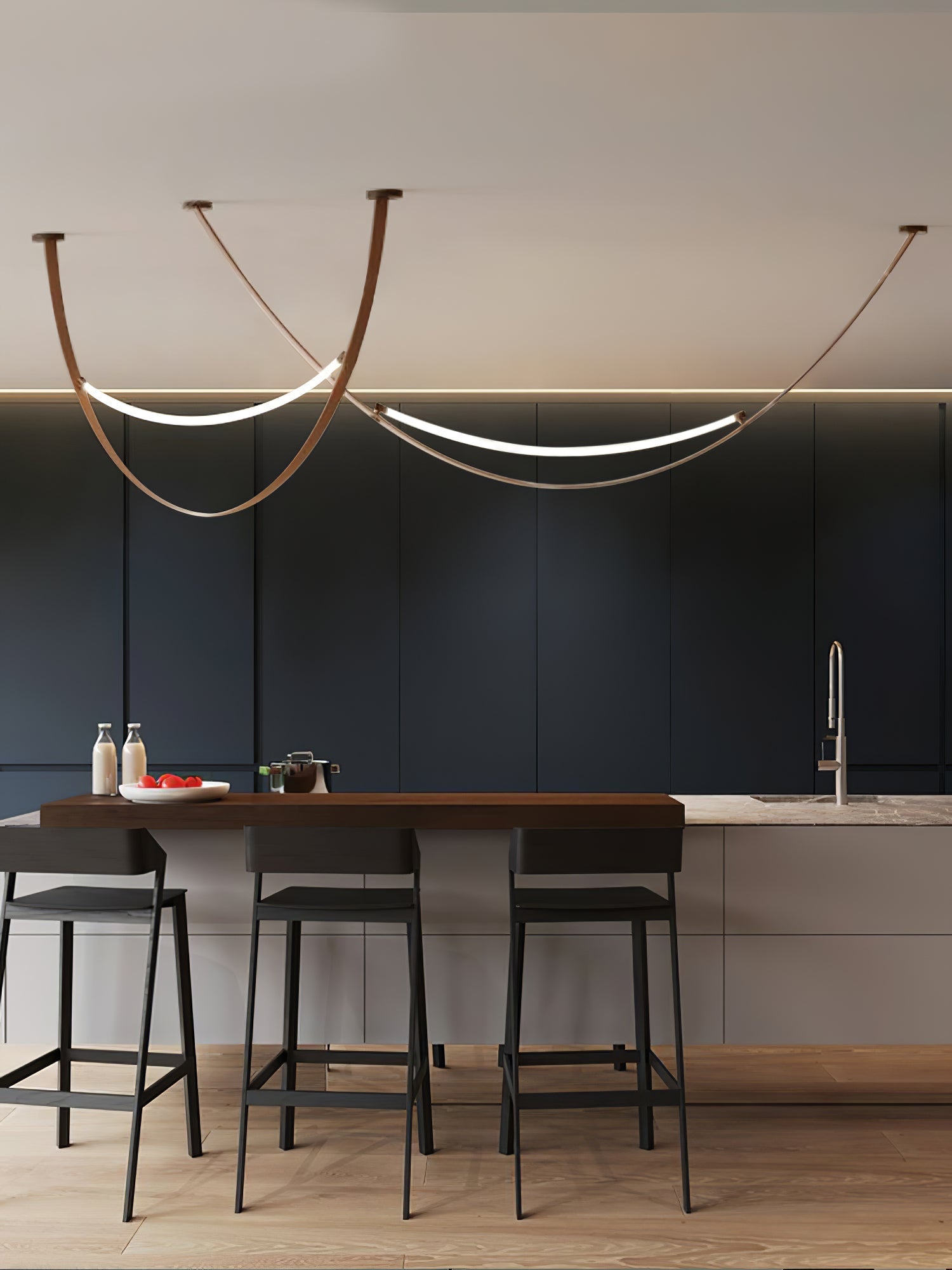Dixu Pendant Lamp Leather LED Belt-Neutral Decor