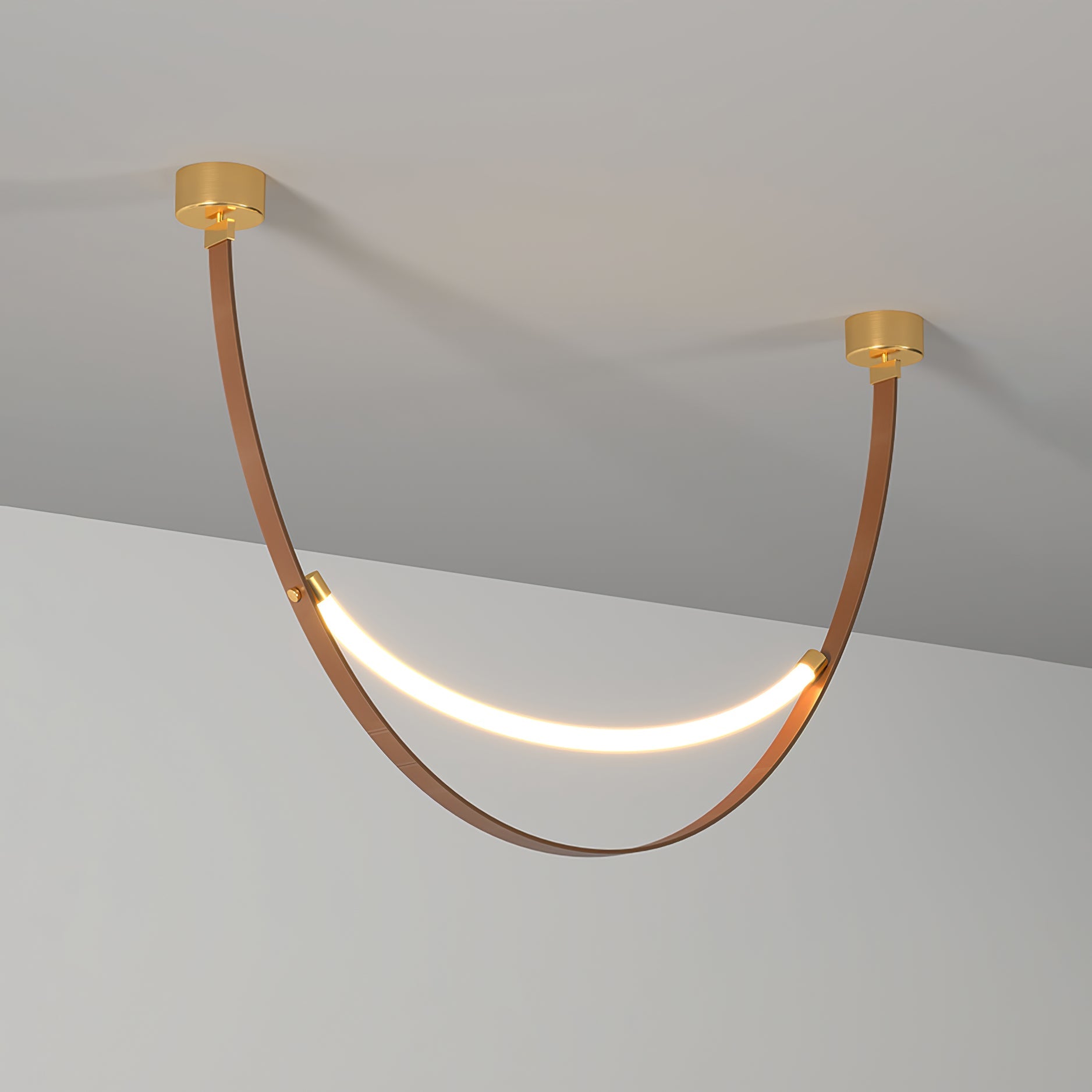 Dixu Pendant Lamp Leather LED Belt-Neutral Decor