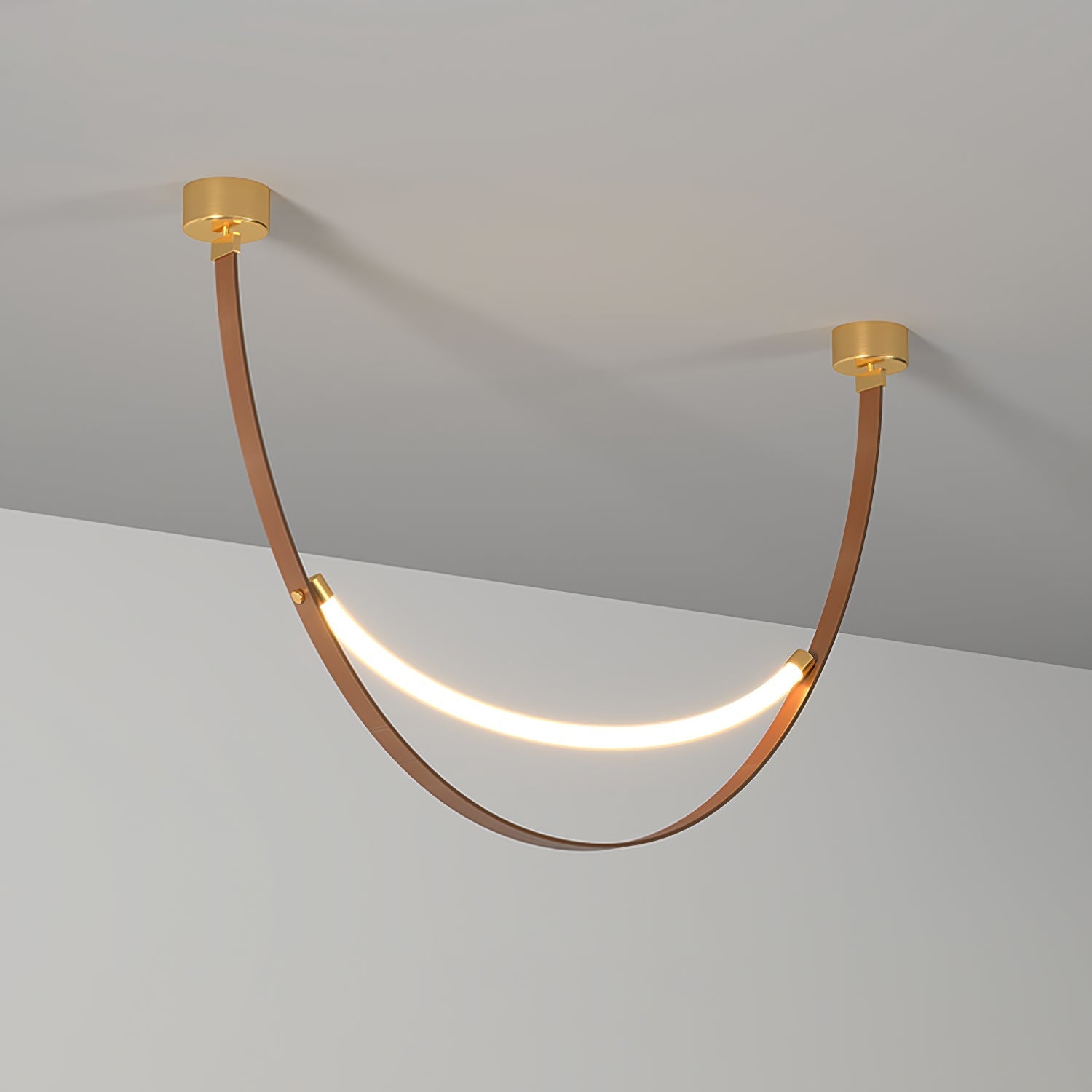 Dixu Pendant Lamp Leather LED Belt-Neutral Decor