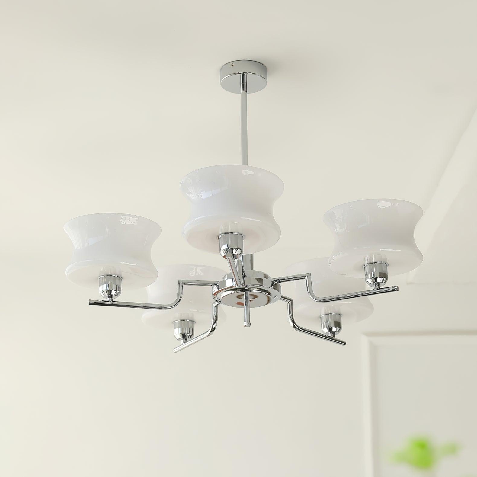 Lustra Chandelier Natural Gold Vintage Glass-Neutral Decor