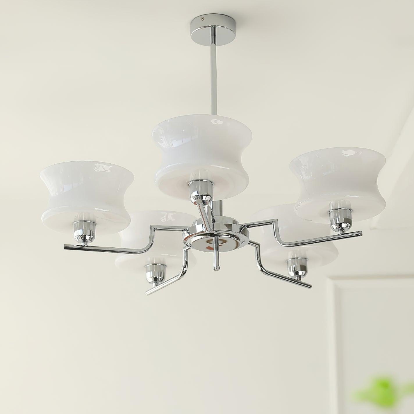 Lustra Chandelier Natural Gold Vintage Glass-Neutral Decor