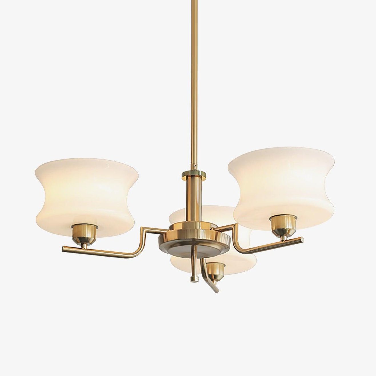 Lustra Chandelier Natural Gold Vintage Glass-Neutral Decor