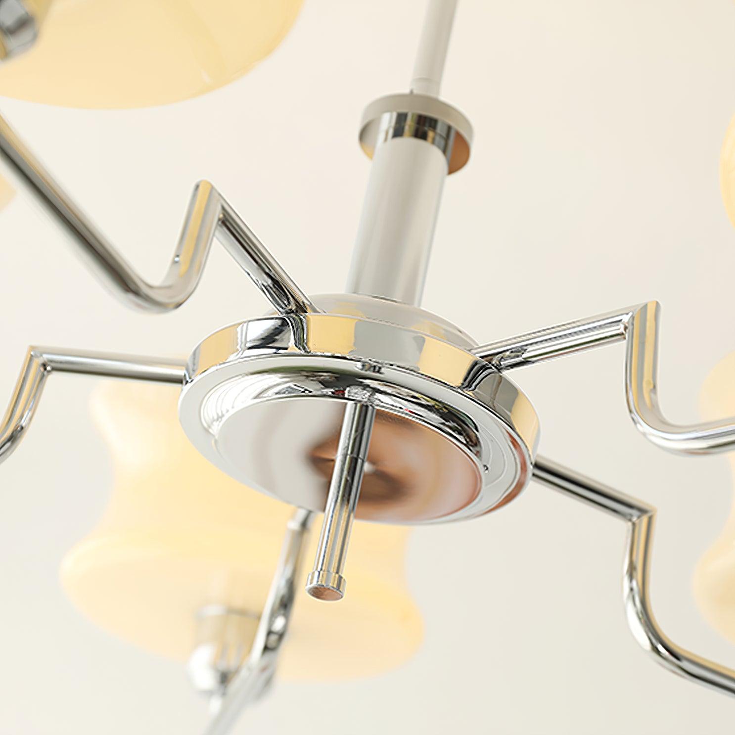 Lustra Chandelier Natural Gold Vintage Glass-Neutral Decor