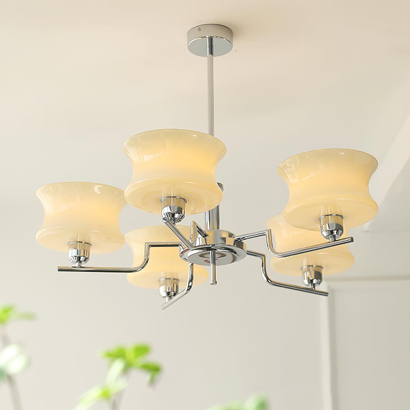 Lustra Chandelier Natural Gold Vintage Glass-Neutral Decor
