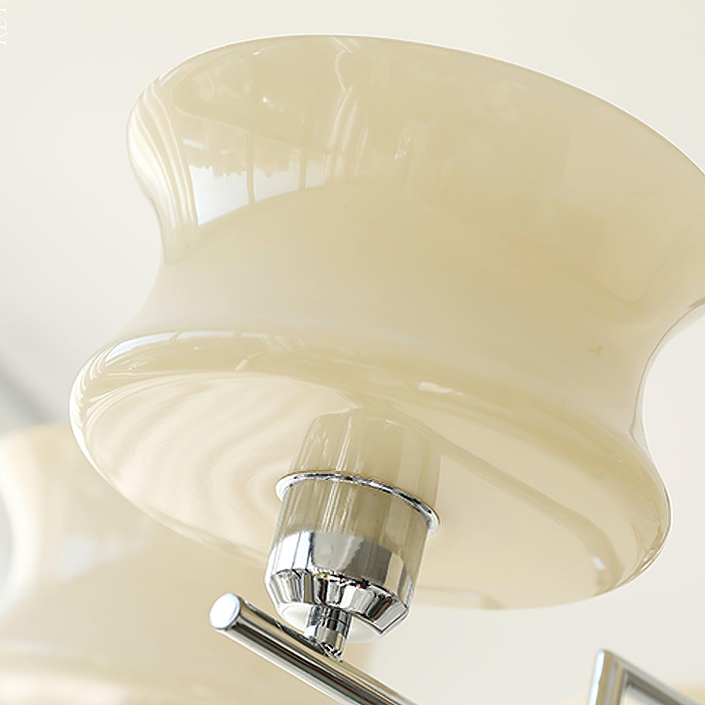Lustra Chandelier Natural Gold Vintage Glass-Neutral Decor