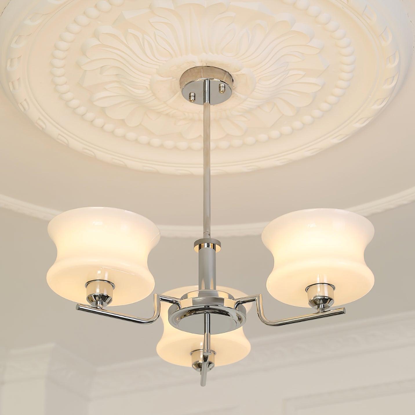 Lustra Chandelier Natural Gold Vintage Glass-Neutral Decor