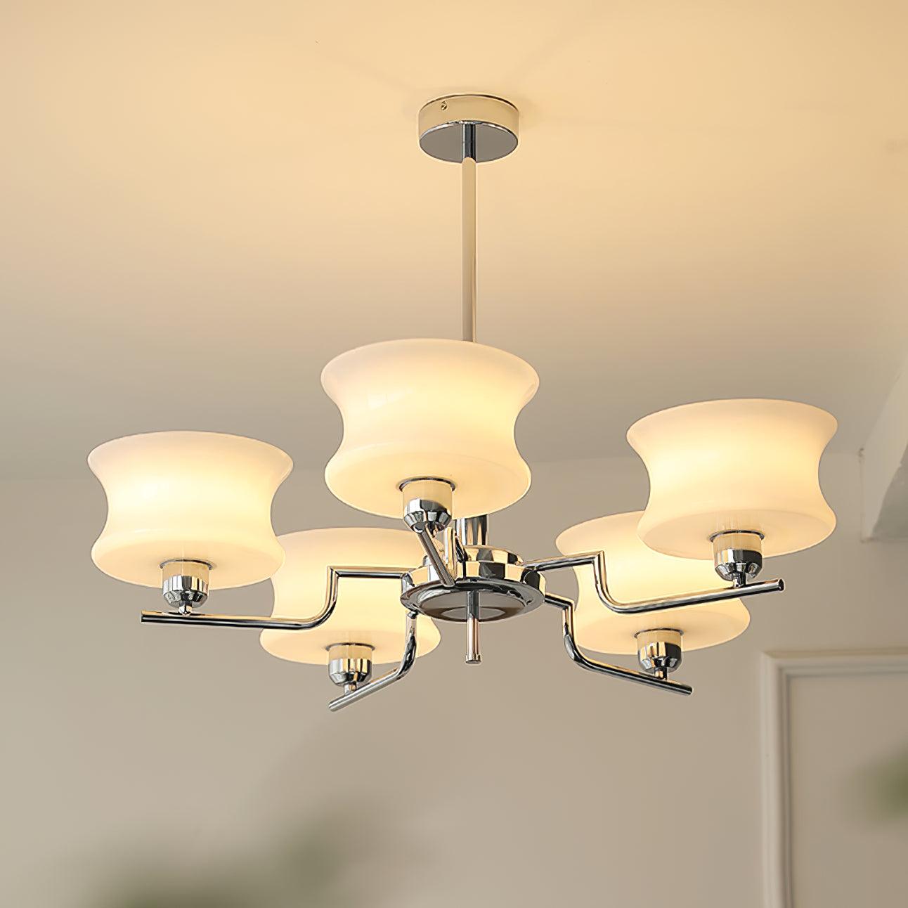 Lustra Chandelier Natural Gold Vintage Glass-Neutral Decor