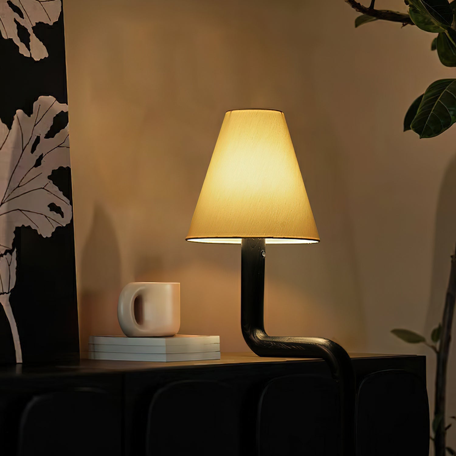 Vira Bend Wood Table Lamp-Neutral Decor