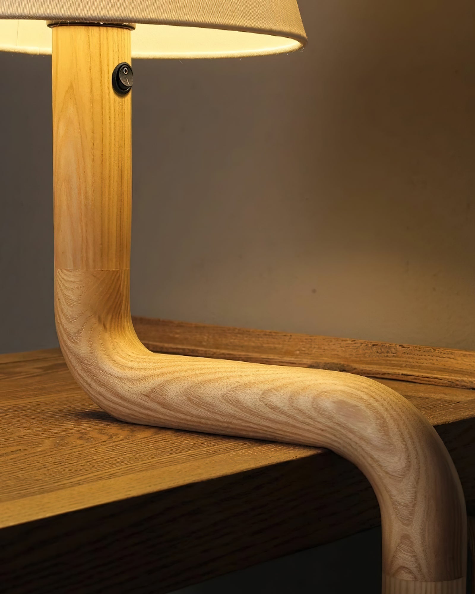 Vira Bend Wood Table Lamp-Neutral Decor