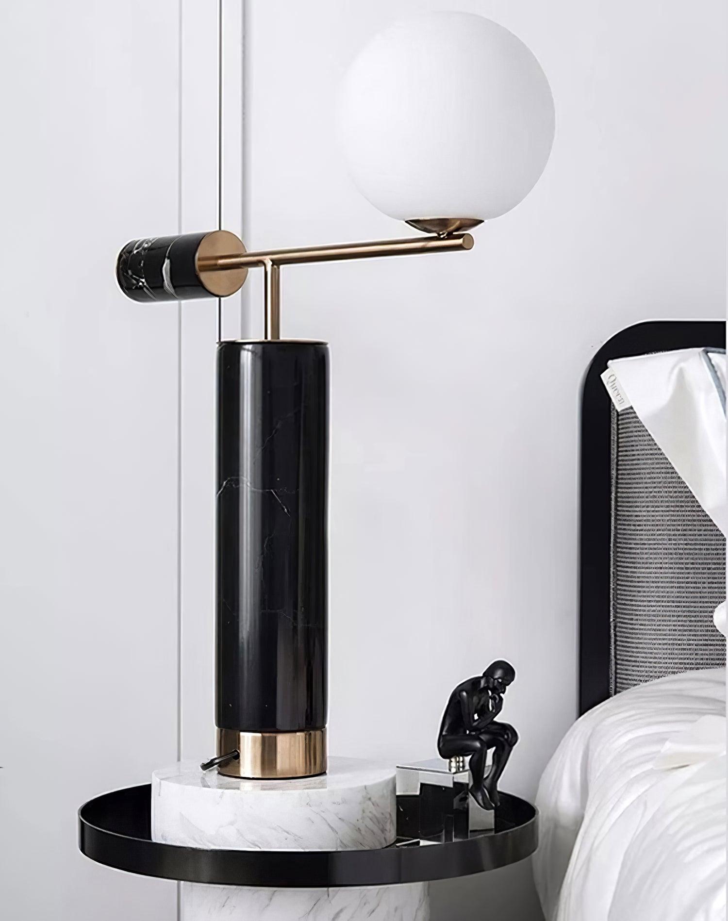 Eurrinion Balancing Marble Desk Lamp-Neutral Decor