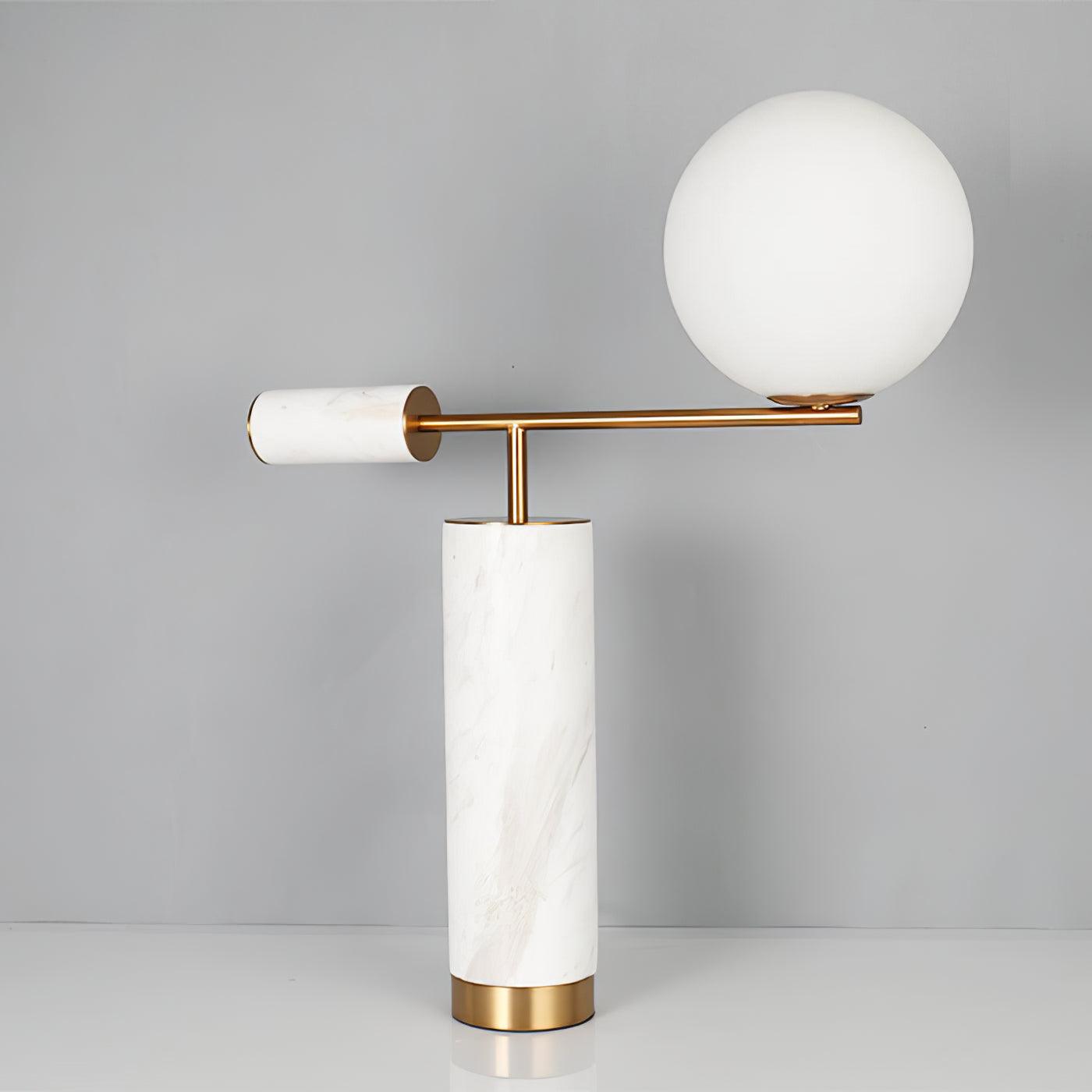 Eurrinion Balancing Marble Desk Lamp-Neutral Decor
