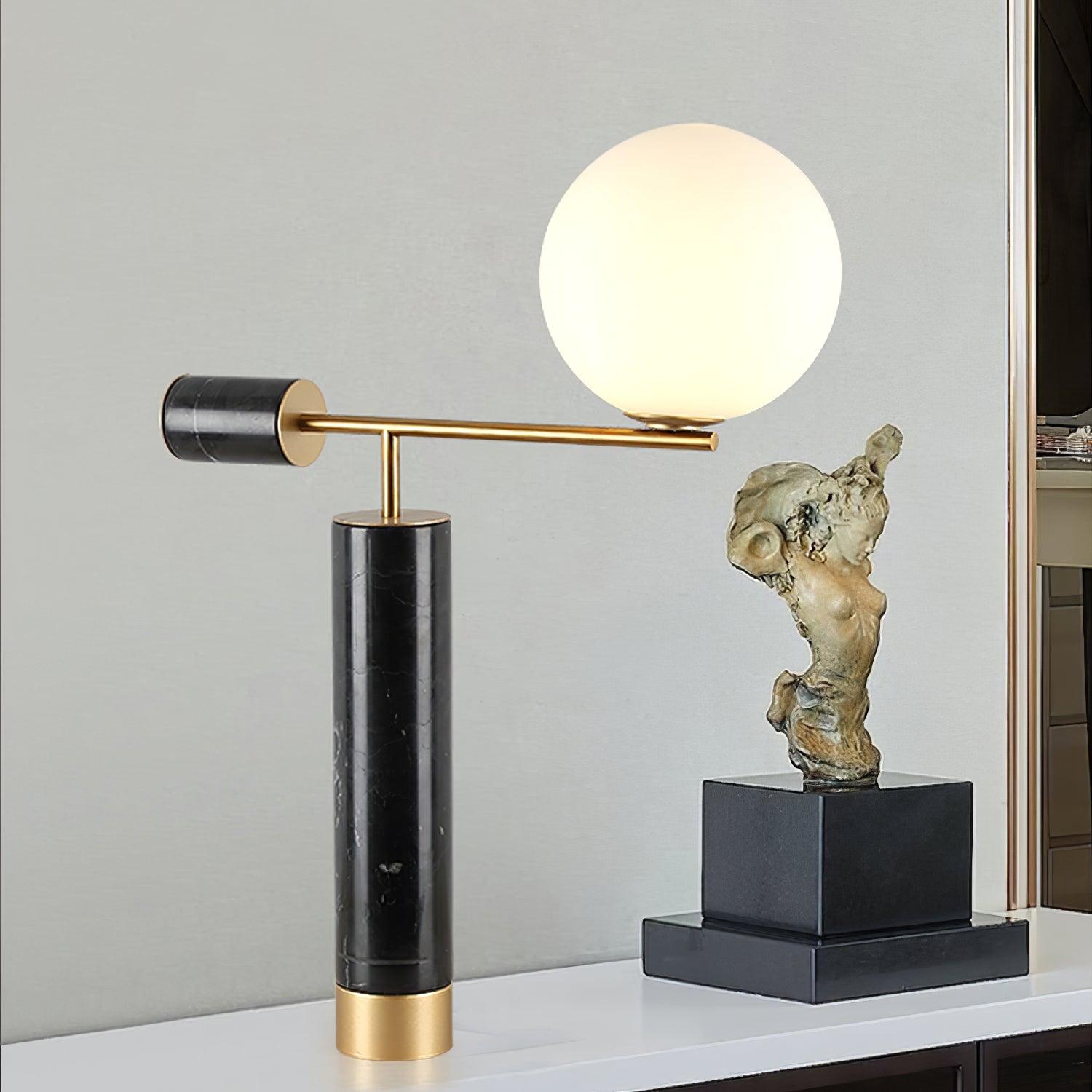 Eurrinion Balancing Marble Desk Lamp-Neutral Decor