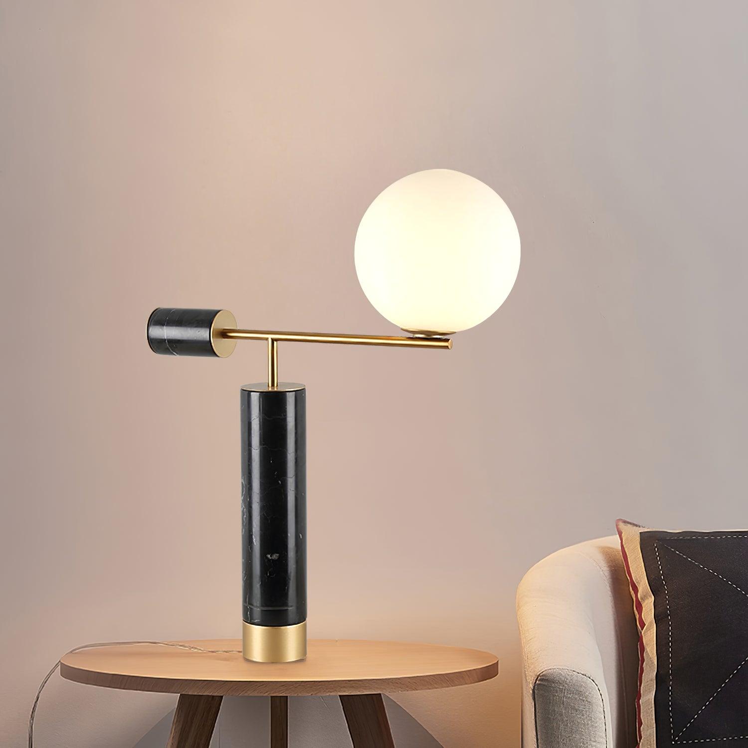 Eurrinion Balancing Marble Desk Lamp-Neutral Decor