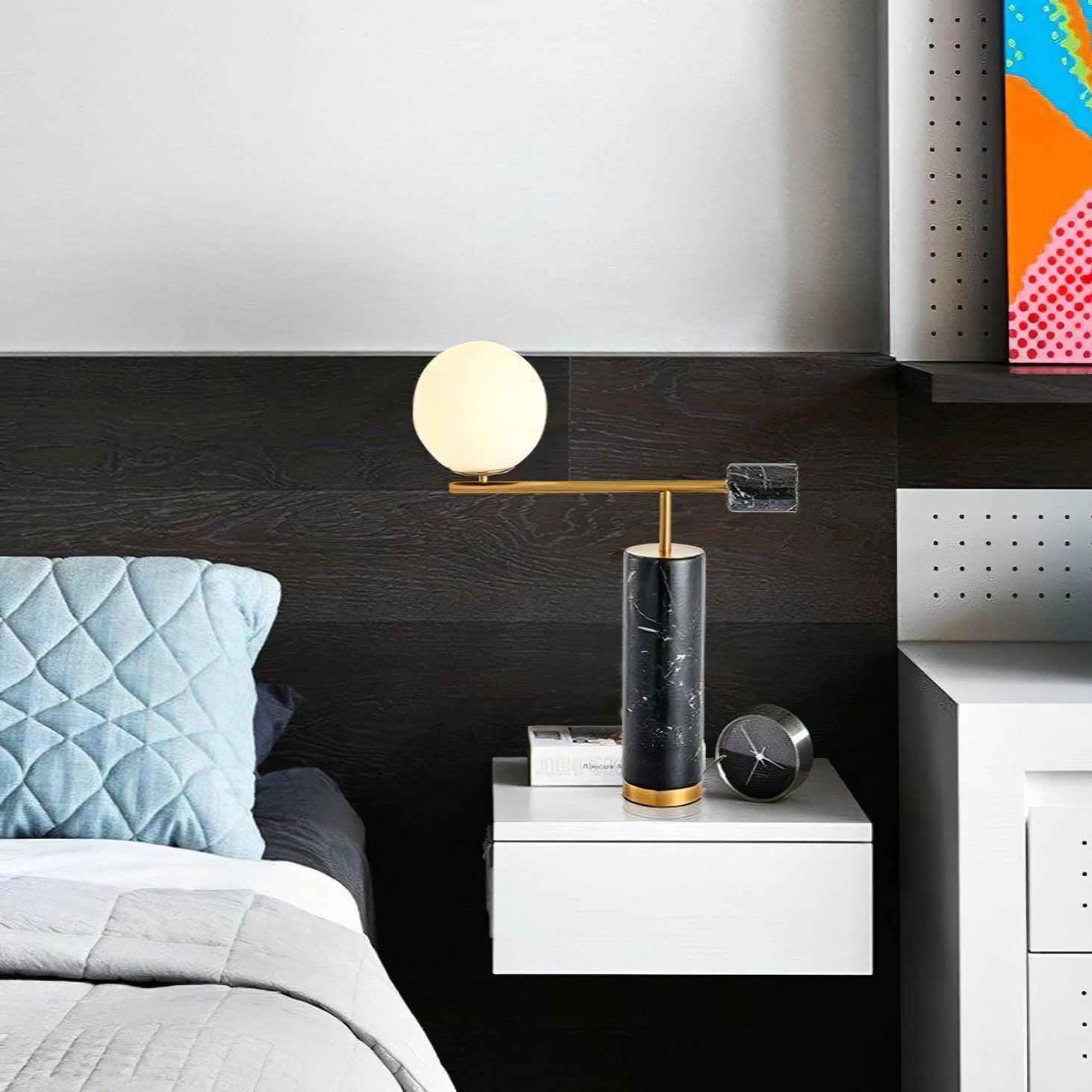 Eurrinion Balancing Marble Desk Lamp-Neutral Decor