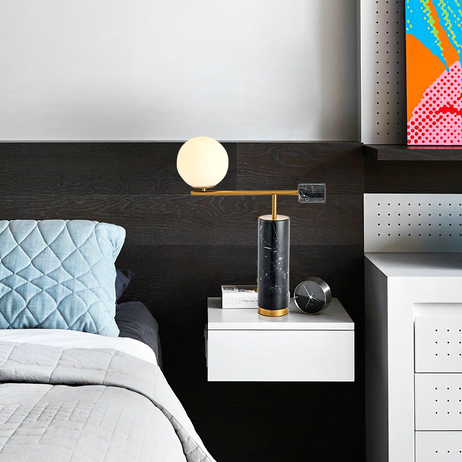 Eurrinion Balancing Marble Desk Lamp-Neutral Decor