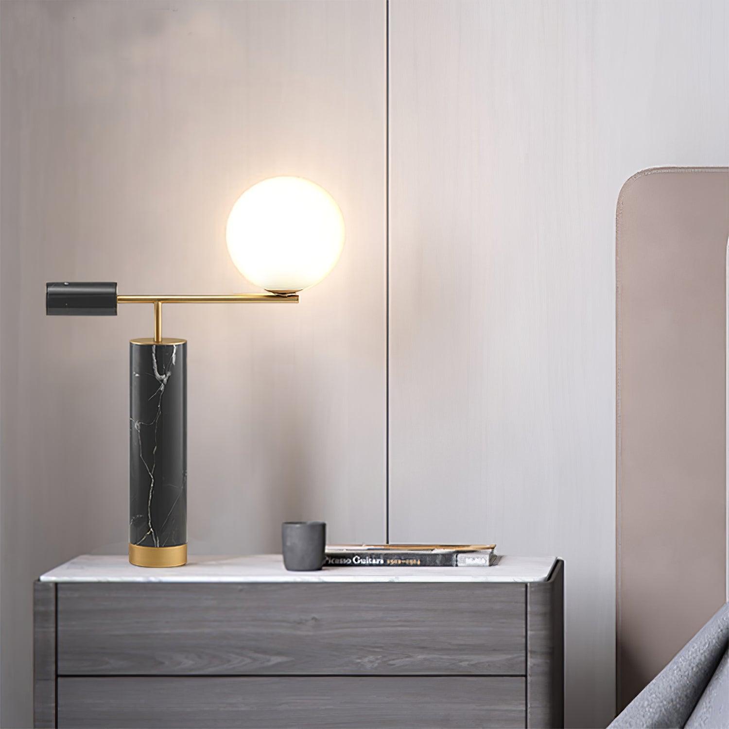 Eurrinion Balancing Marble Desk Lamp-Neutral Decor