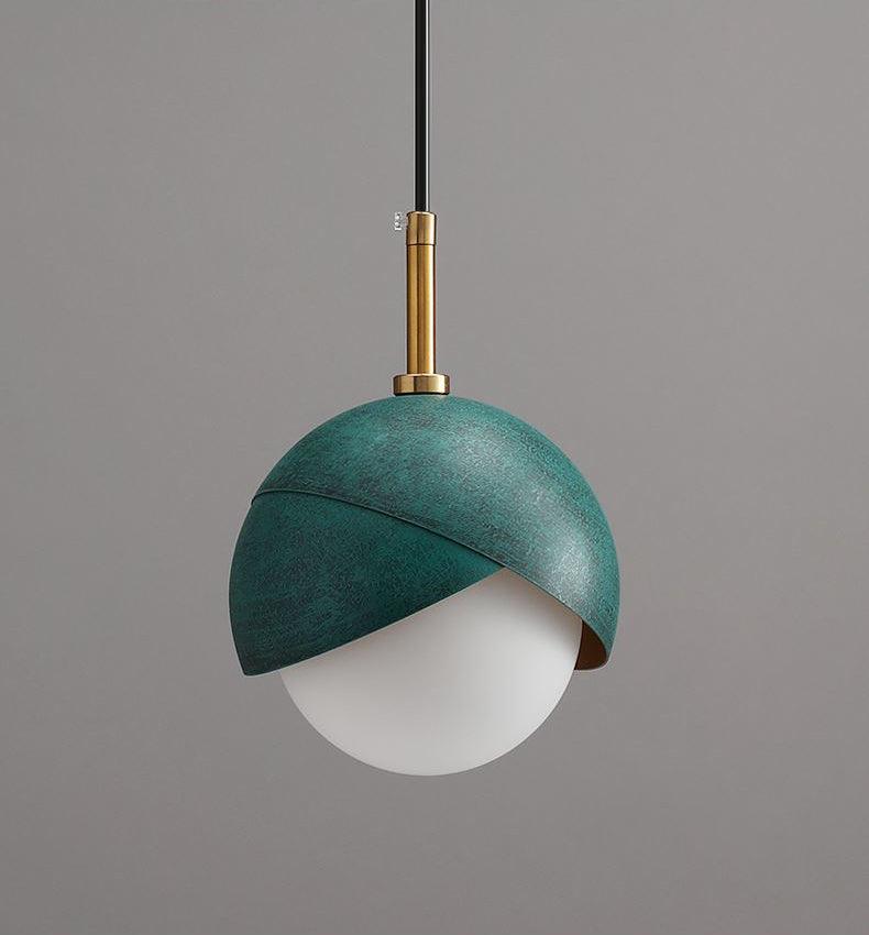 Jynara Pendant Lamp Brass Nested Opal Globe Modern-Neutral Decor