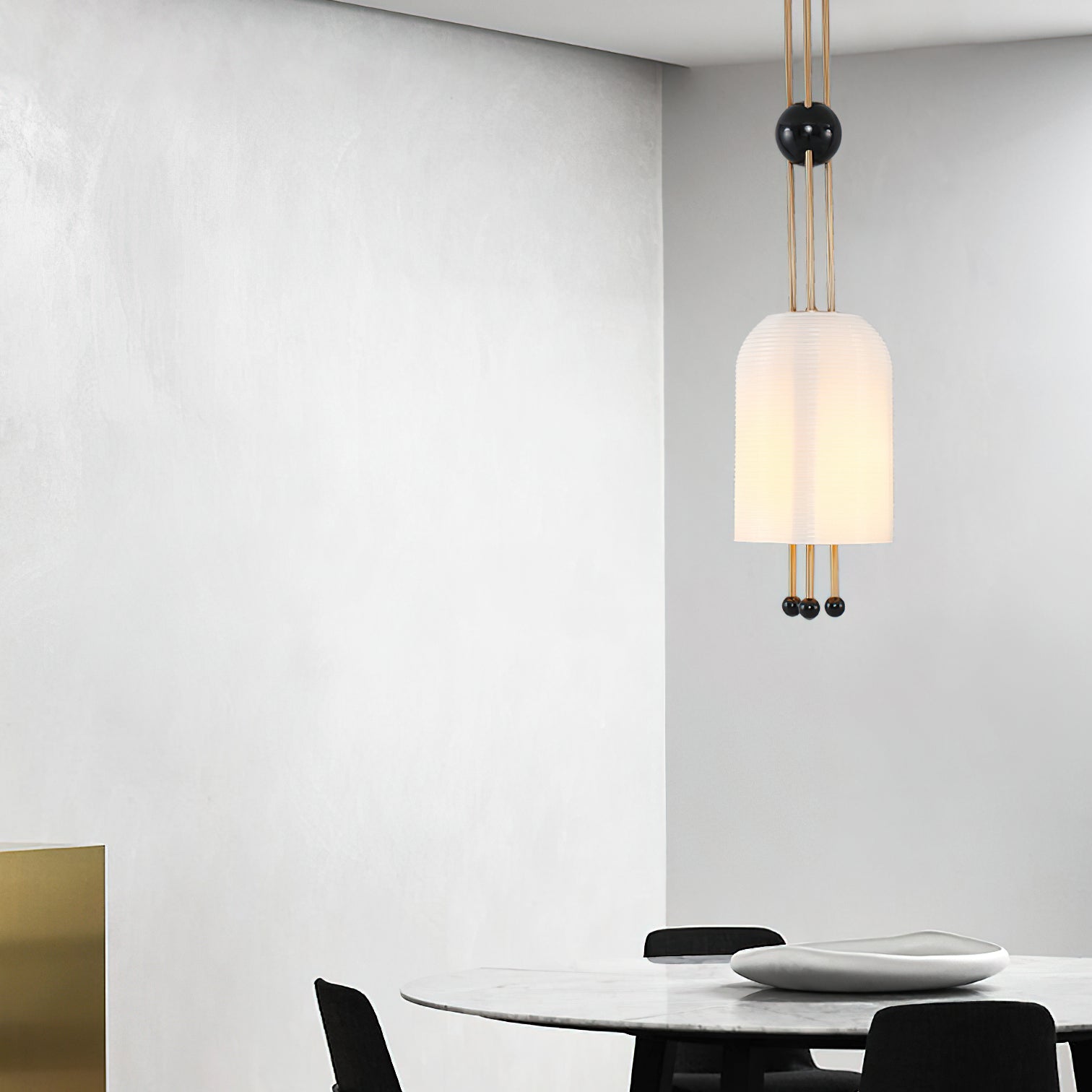 Qir Traditional Elegance Glass Pendant Light-Neutral Decor