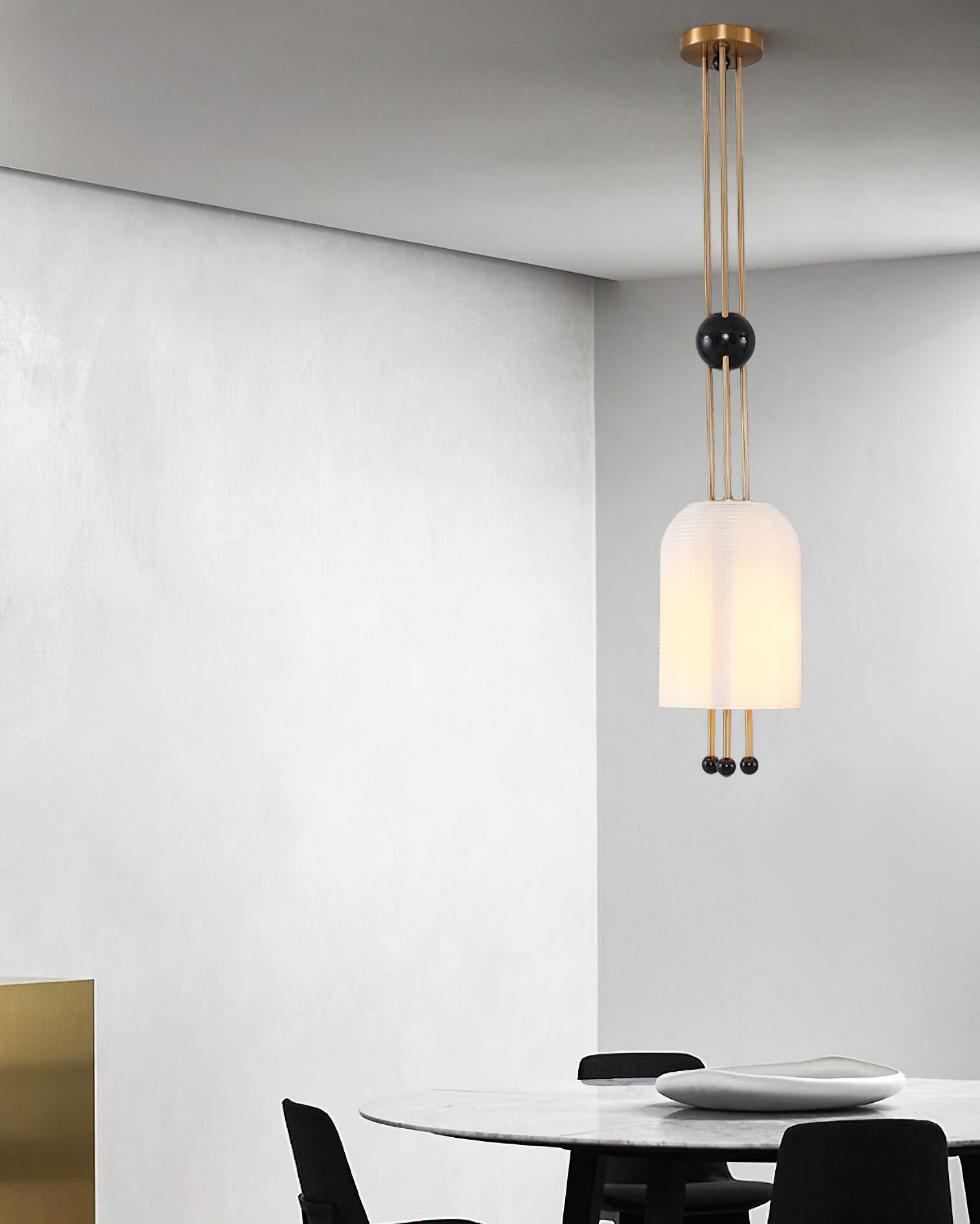 Qir Traditional Elegance Glass Pendant Light-Neutral Decor