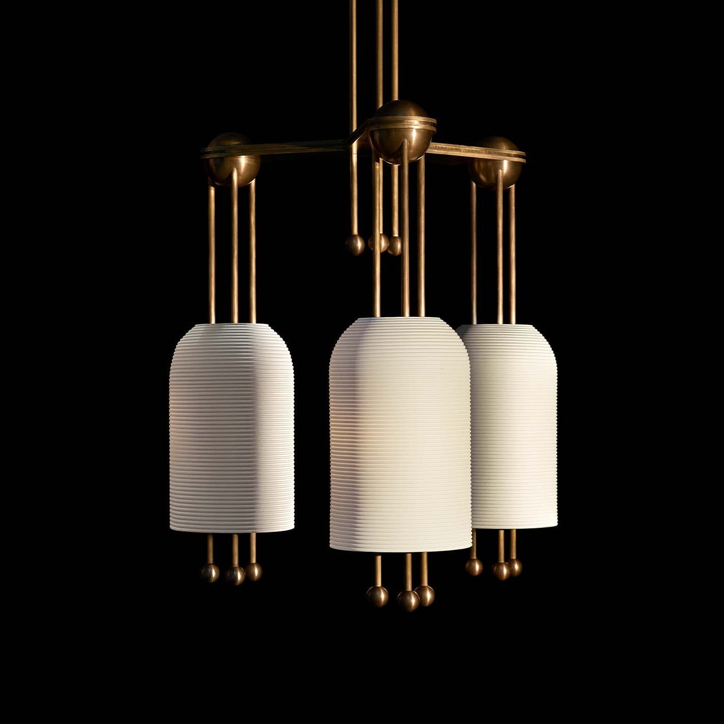 Qir Traditional Elegance Glass Pendant Light-Neutral Decor