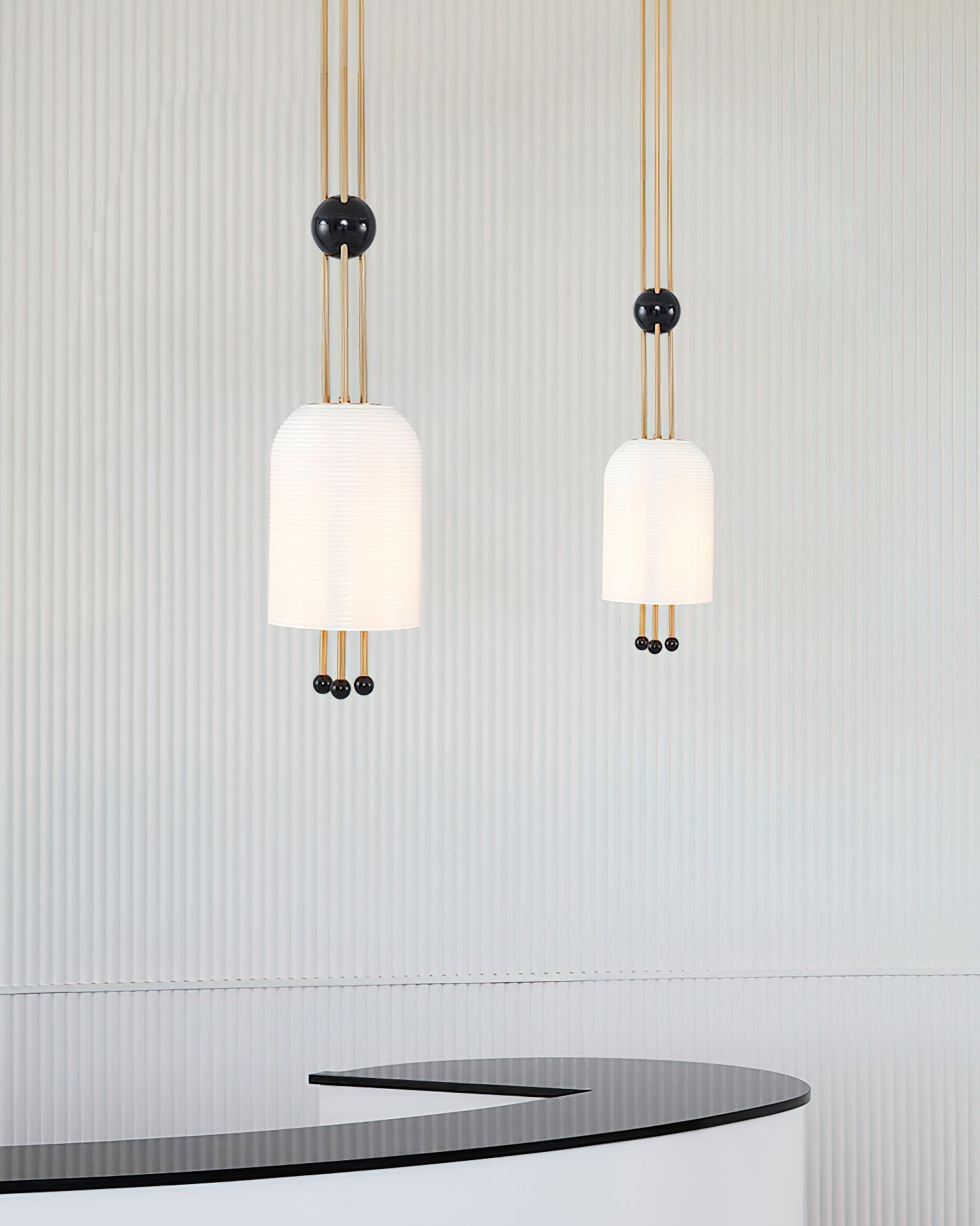 Qir Traditional Elegance Glass Pendant Light-Neutral Decor