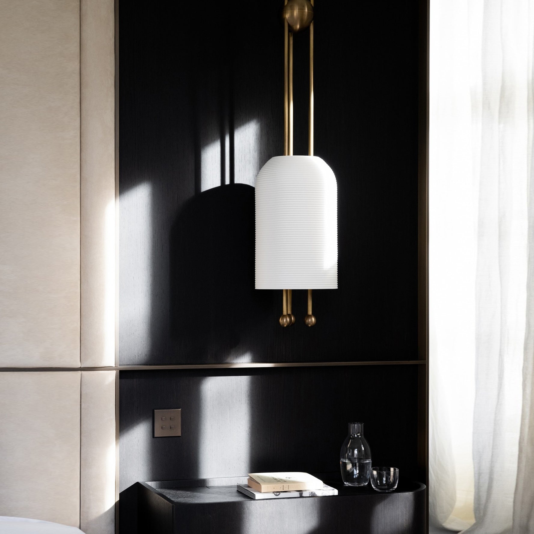 Qir Traditional Elegance Glass Pendant Light-Neutral Decor