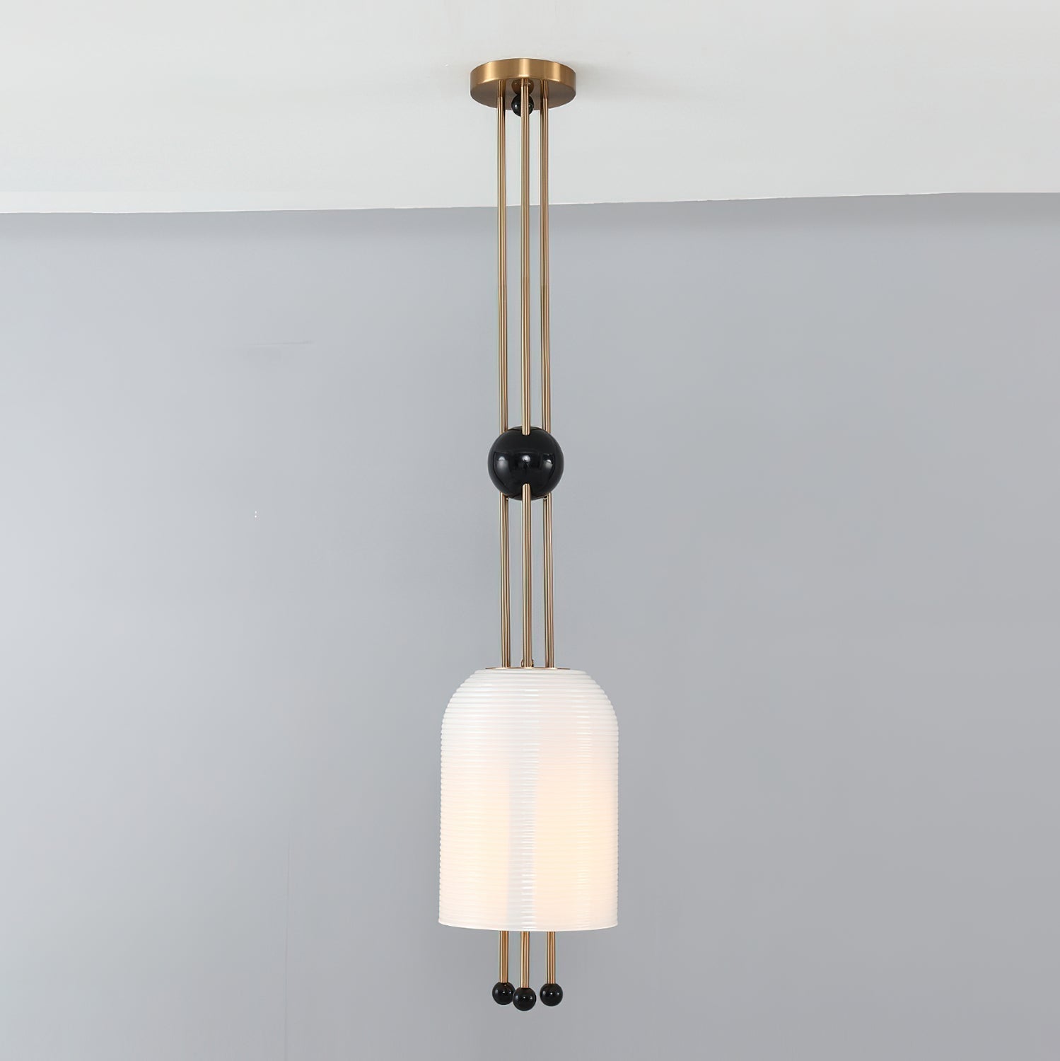 Qir Traditional Elegance Glass Pendant Light-Neutral Decor