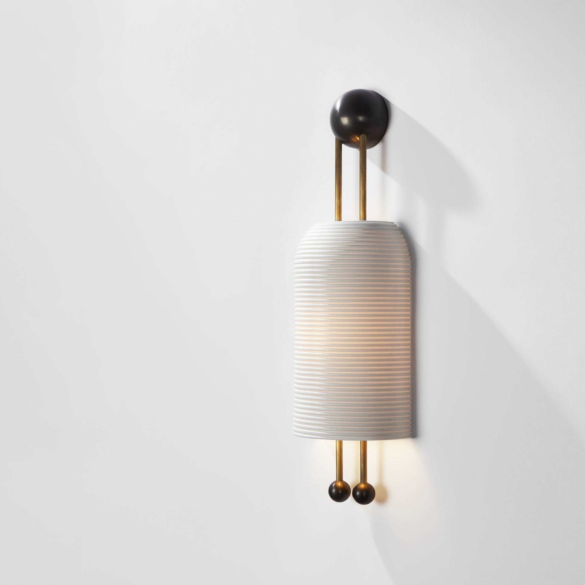 Bly Wall Lamp Opal Glass Gold Rods-Neutral Decor