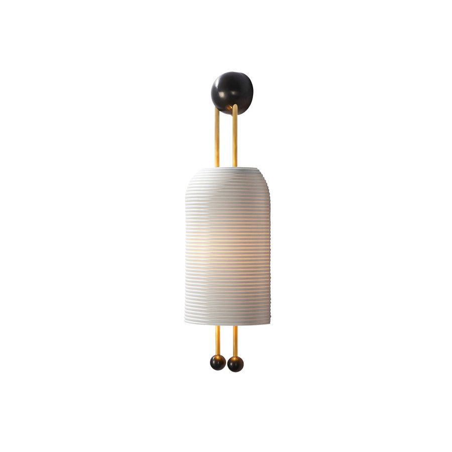 Bly Wall Lamp Opal Glass Gold Rods-Neutral Decor