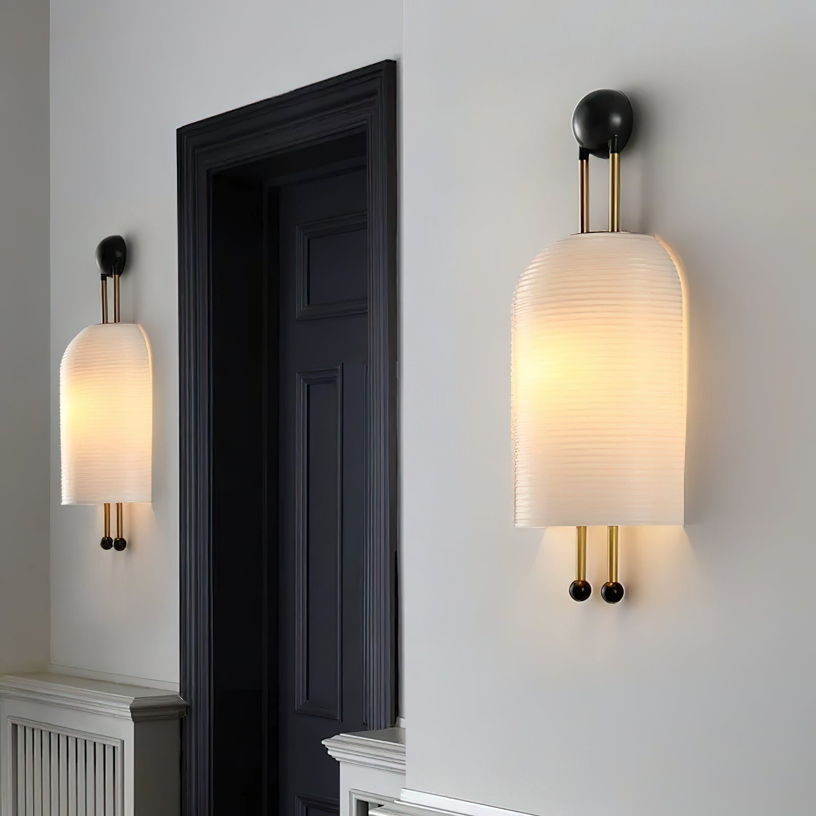 Bly Wall Lamp Opal Glass Gold Rods-Neutral Decor