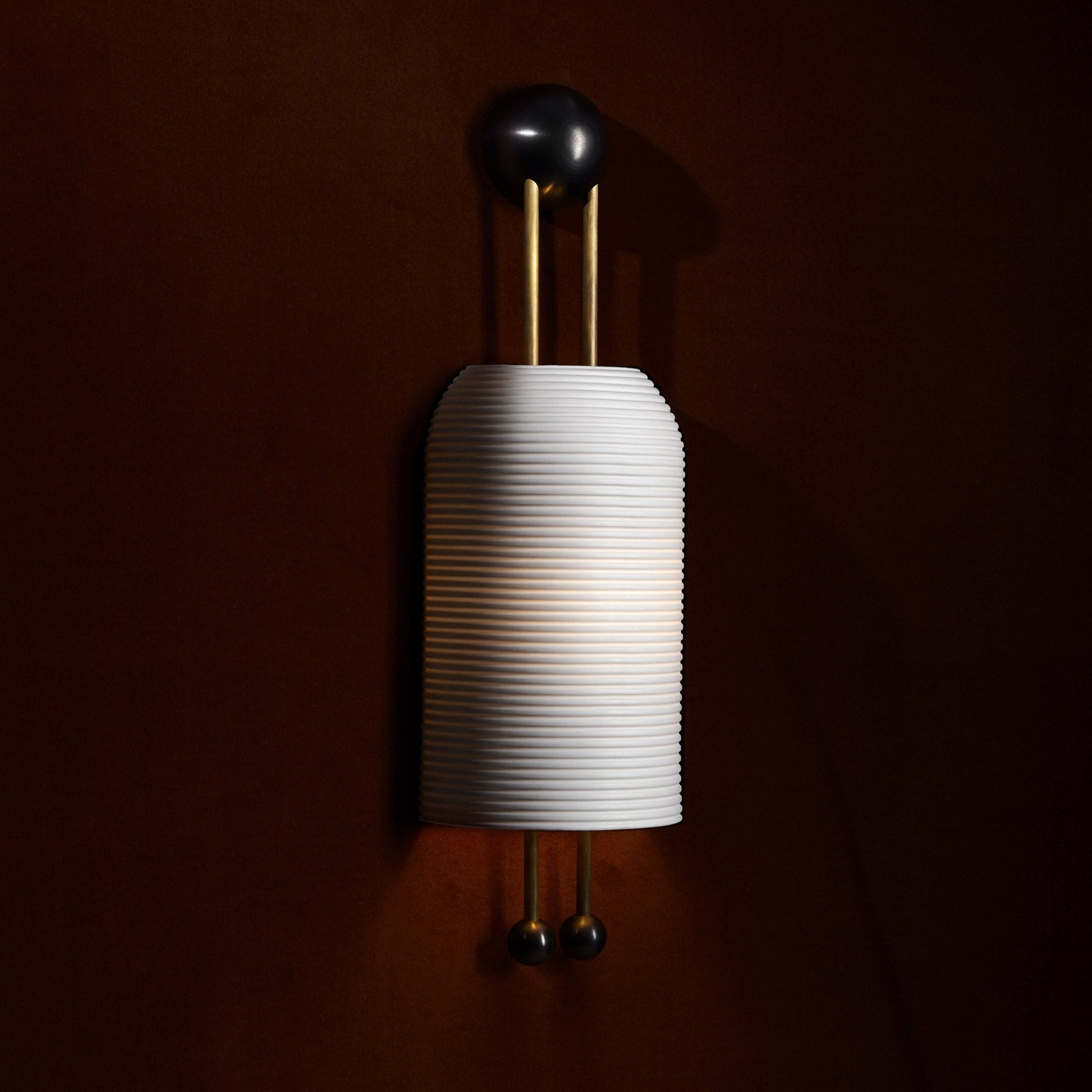 Bly Wall Lamp Opal Glass Gold Rods-Neutral Decor