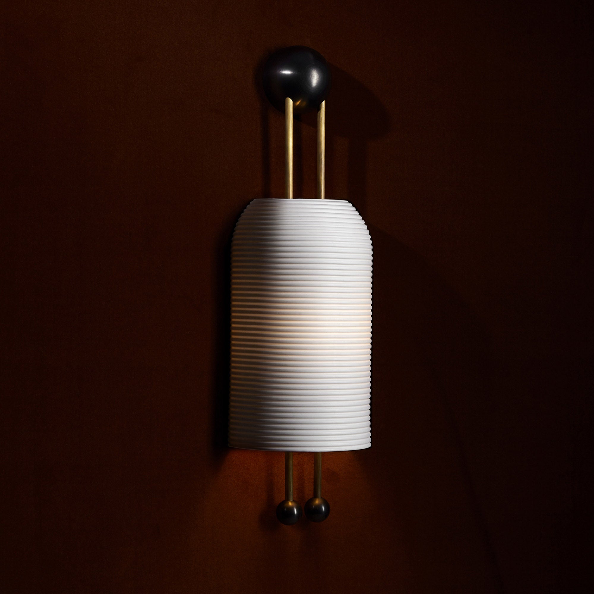 Bly Wall Lamp Opal Glass Gold Rods-Neutral Decor