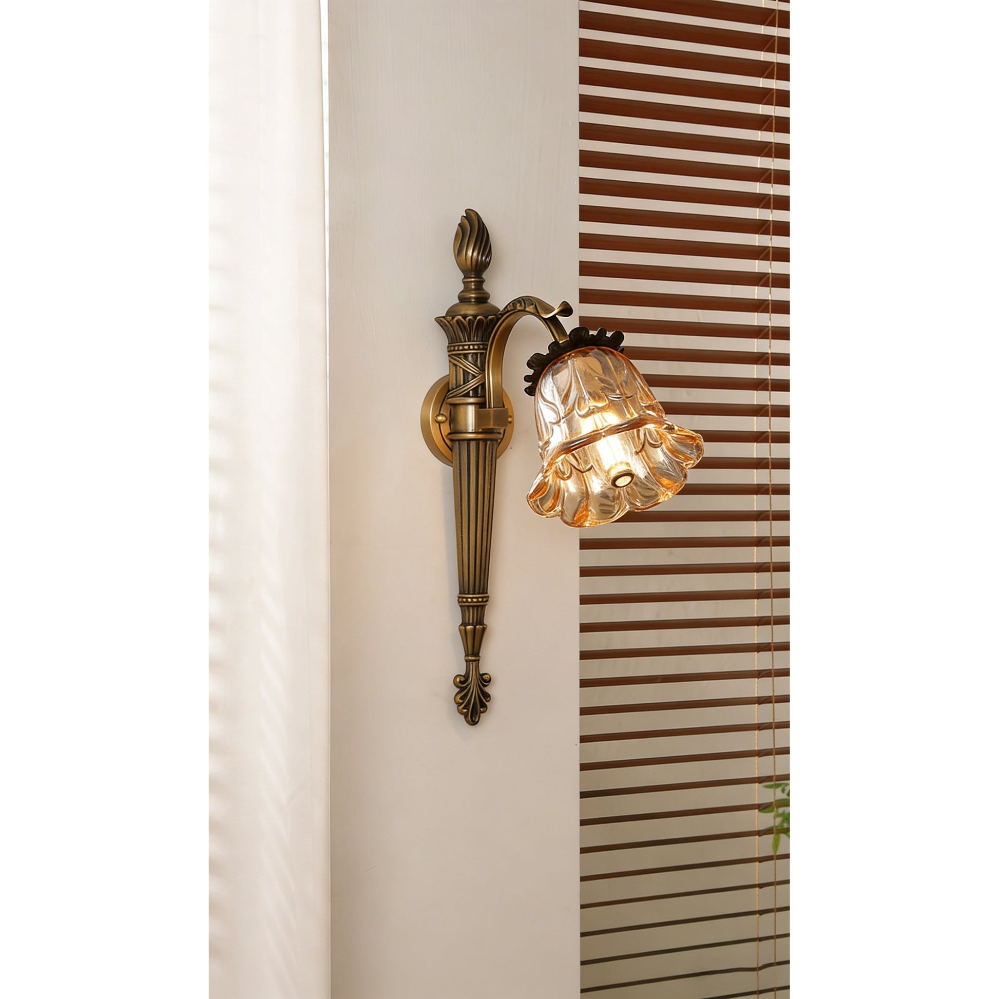 Benson Wall Lamp installed in a study, providing ambient lighting.