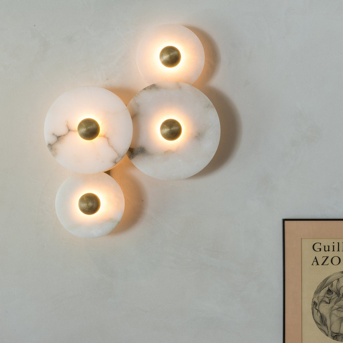 Slender Wall Lamp Alabaster Modern Minimalist