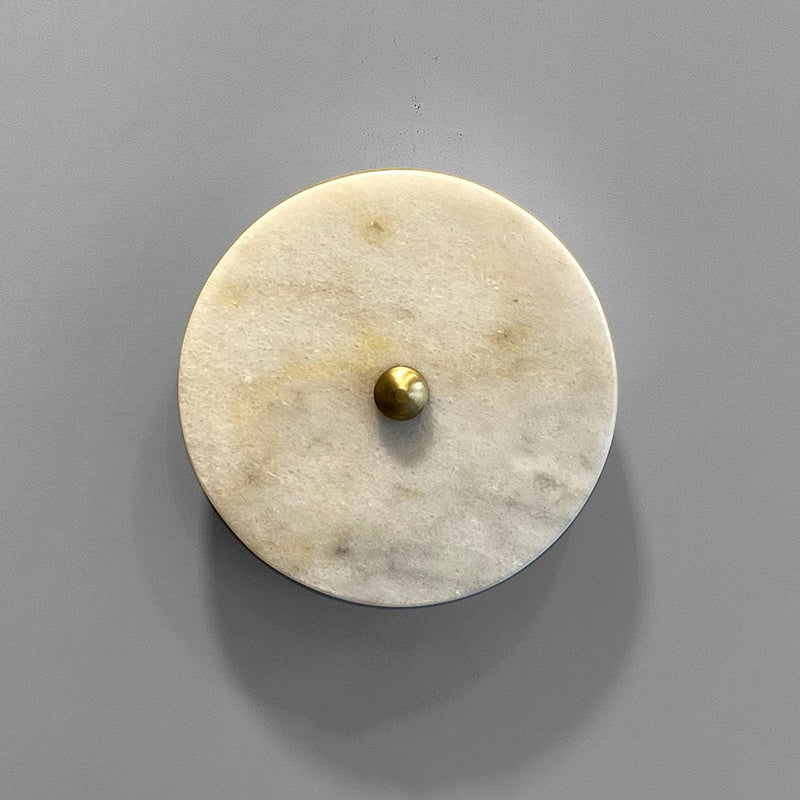 Detail shot of the integrated LED light source within the Beran Wall Lamp.