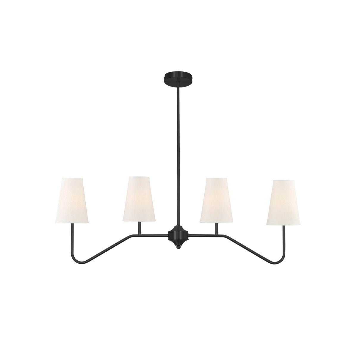 Lustra Chandelier Brass Curved Beige Linear-Neutral Decor