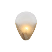 Bernina Alabaster Wall Lamp shown on a light gray wall.