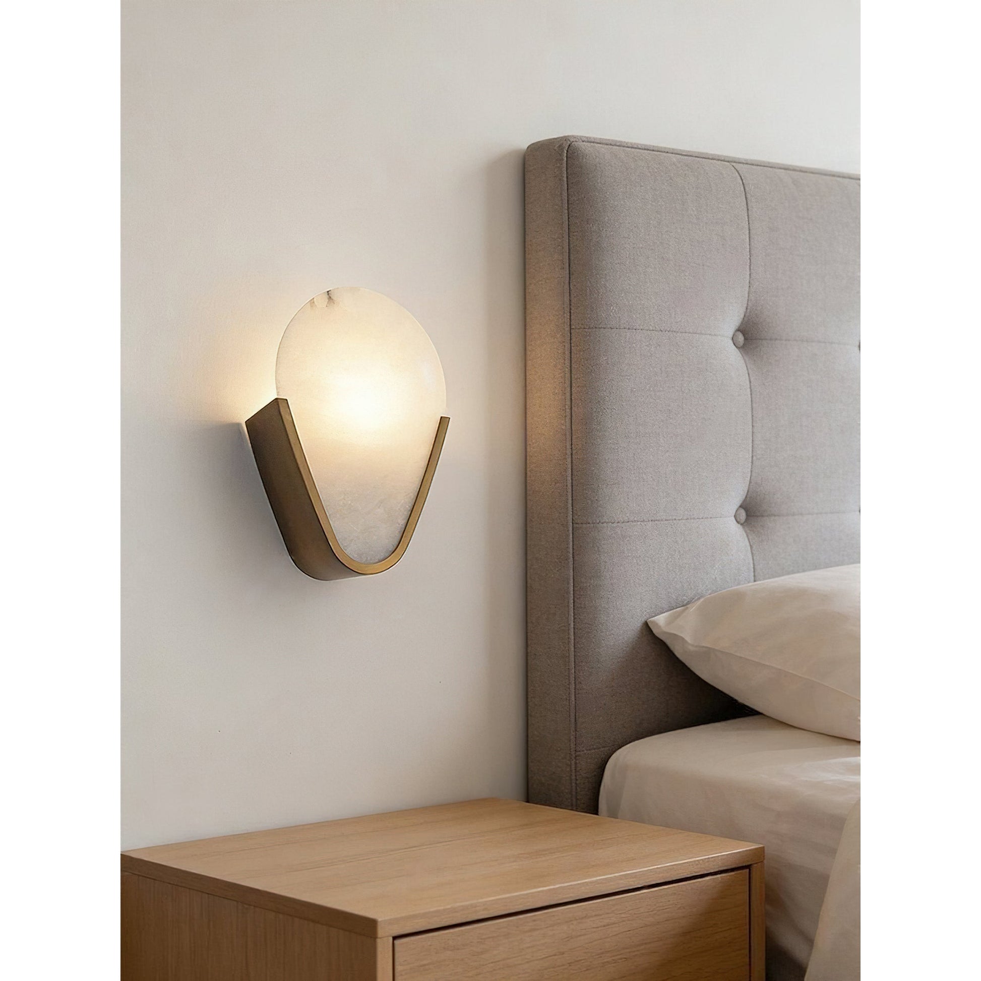 Unlit view of the lamp showcasing its sculptural form.