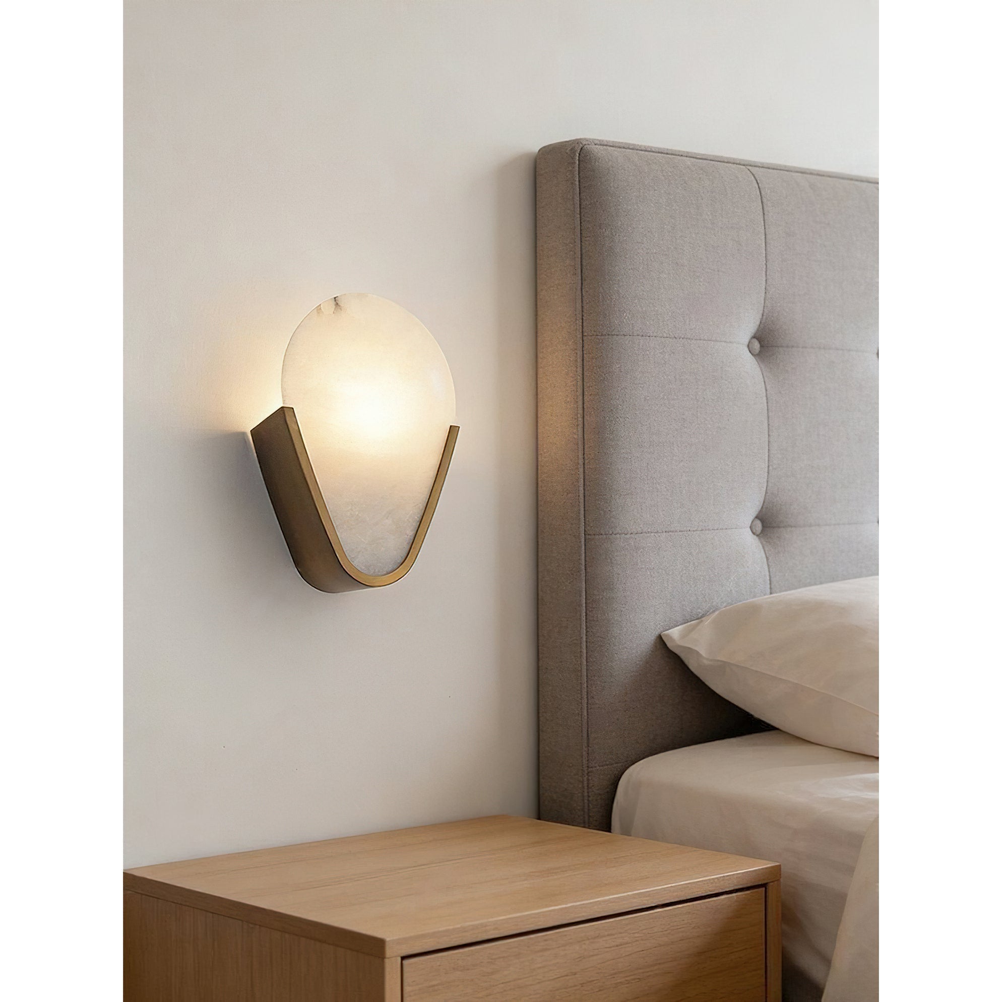 Unlit view of the lamp showcasing its sculptural form.