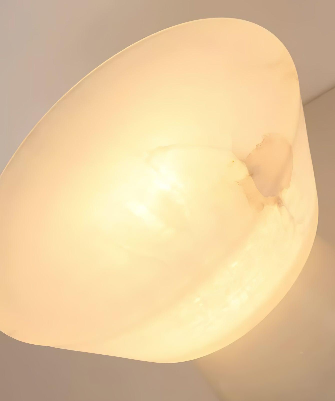 Ane Pedestal Alabaster Table Lamp-Neutral Decor