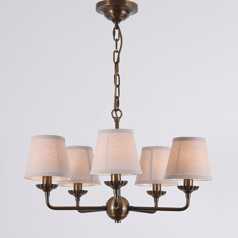 Zenor Vintage Industrial Fabric Chandelier-Neutral Decor