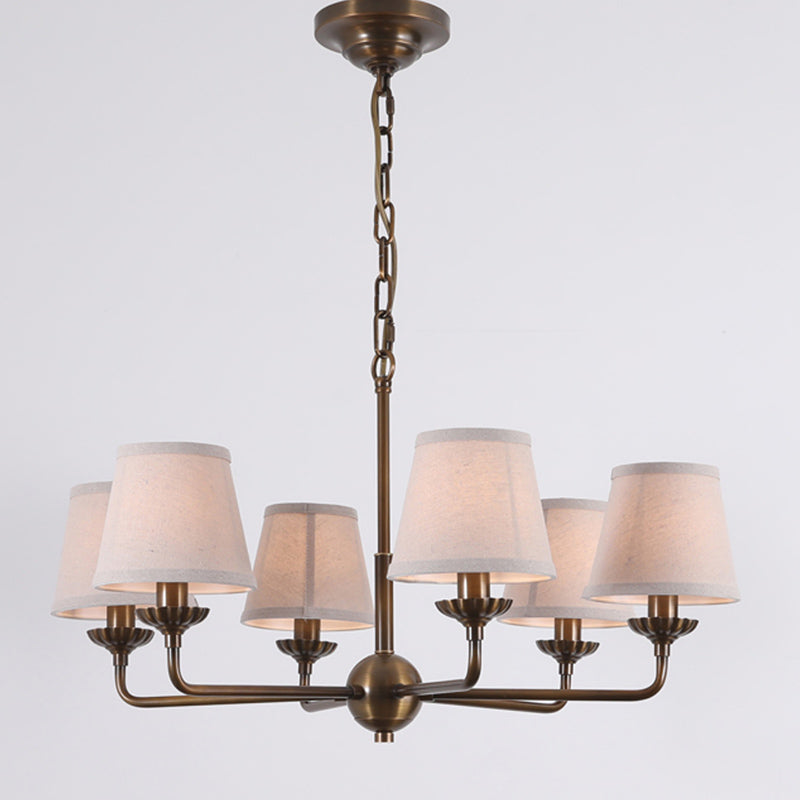 Zenor Vintage Industrial Fabric Chandelier-Neutral Decor