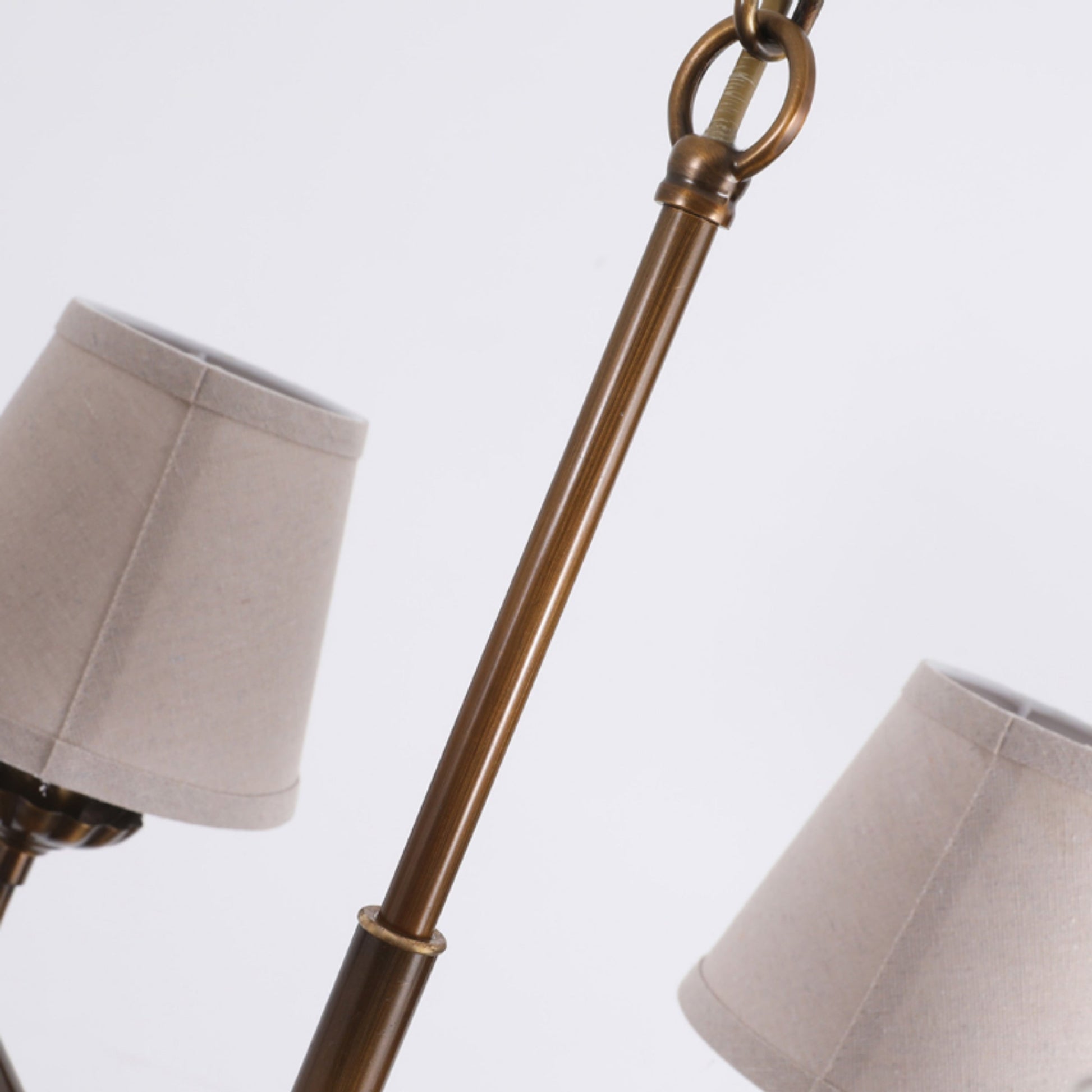 Zenor Vintage Industrial Fabric Chandelier-Neutral Decor
