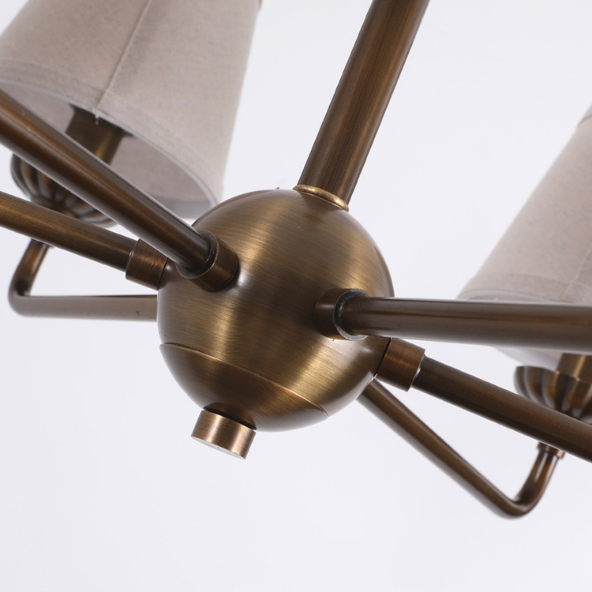 Zenor Vintage Industrial Fabric Chandelier-Neutral Decor