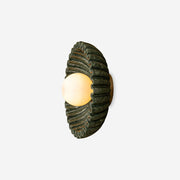 Wall Lamp Ceramics and Glass Dark Green White Black Beige Sculptural