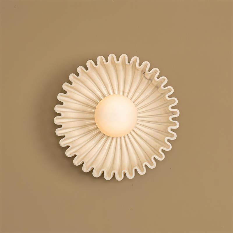 Wall Lamp Ceramics and Glass Dark Green White Black Beige Sculptural